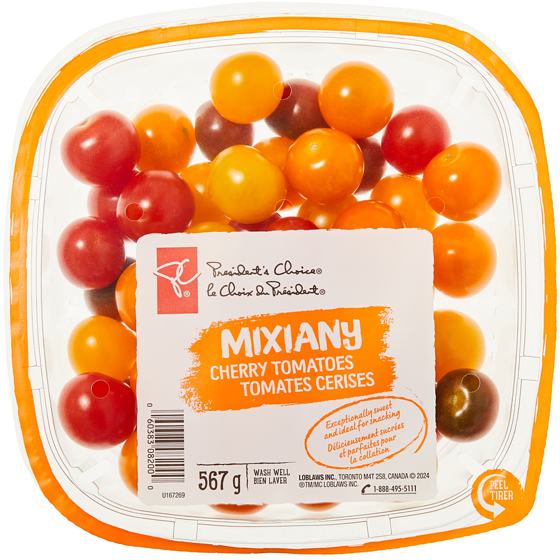President's Choice Mixiany Cherry Tomatoes 567 g, $1.06/100g