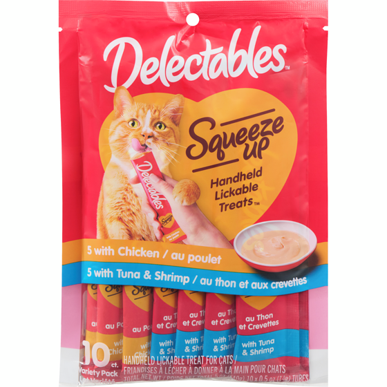 Hartz Squeeze Up Treats For Cats Variety Pack 140 g, $5.71/100g