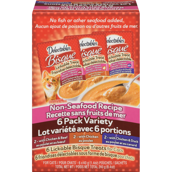 Hartz Lickable Bisque Treats For Cats Non-Seafood Recipe Pack Variety 240 g, $3.75/100g