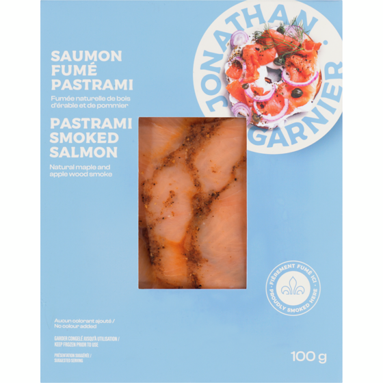 Jonathan Garnier Pastrami Smoked Salmon 100 g, $10.00/100g