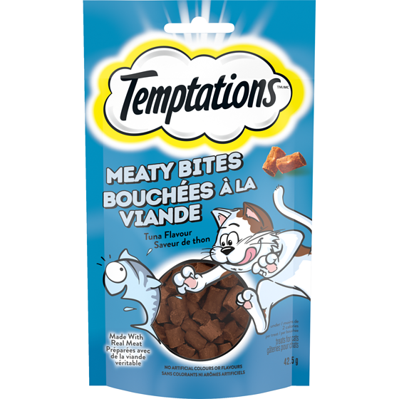 Temptations Treats For Cats Meaty Bites Tuna Flavour 42 g, $11.88/100g