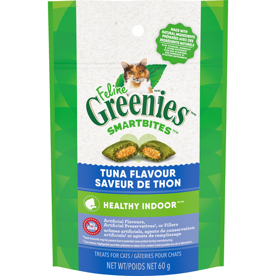 Greenies Smartbites gâteries pour chats saveur de thon healthy indoor 60 g, 8,32 $/100g