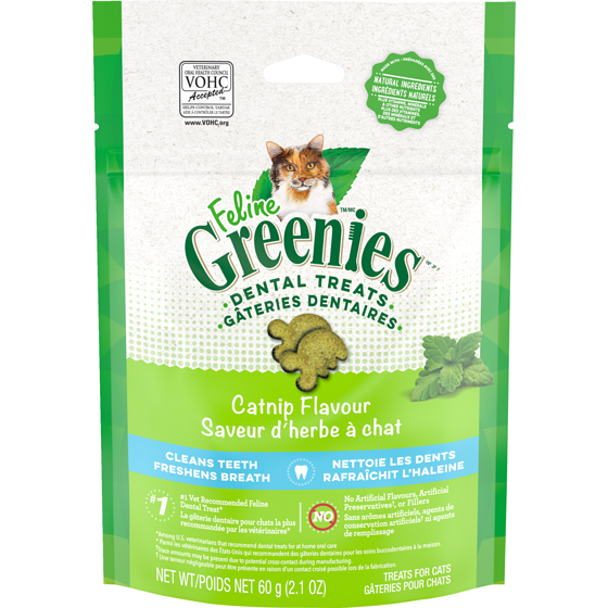 Greenies Feline Treats For Cats Dental Treats Catnip Flavour 59.53 g, $8.38/100g