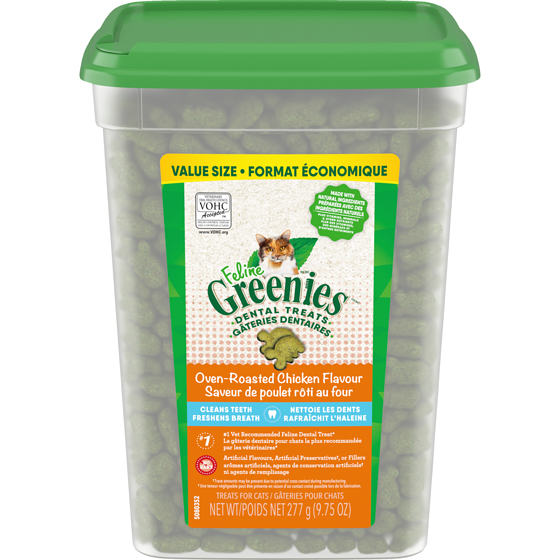 Greenies Dental Treats Treats For Cats Oven-Roasted Chicken Flavour Value Size 277 g, $5.41/100g