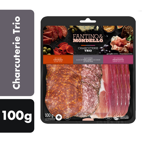 Fantino & Mondello Chorizo, Salami and Prosciutto Charcuterie Trio 100 g, $8.79/100g