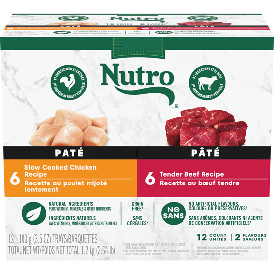 Nutro Premium Natural Dog Food Paté 1.2 kg, $2.42/100g