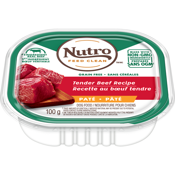 Nutro Dog Food Paté Tender Beef Recipe 100 g, $2.39/100g