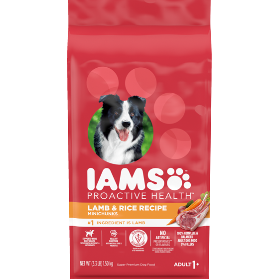 Iams Proactive Health Super Premium Dog Food Lamb & Rice Recipe Minichunks Adult 1+ 1.5 kg, $0.77/100g