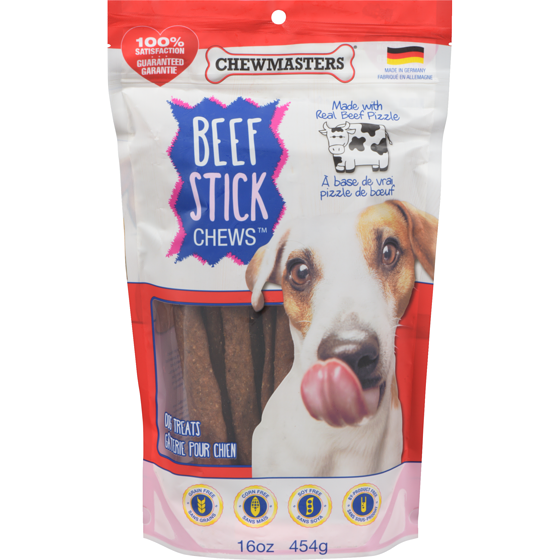 Chew Masters Beef Stick Chews Dog Treats 454 g, $4.84/100g