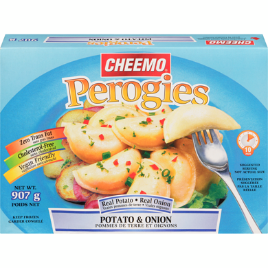 Cheemo Perogies pommes de terre et oignons 907 g, 0,28 $/100g