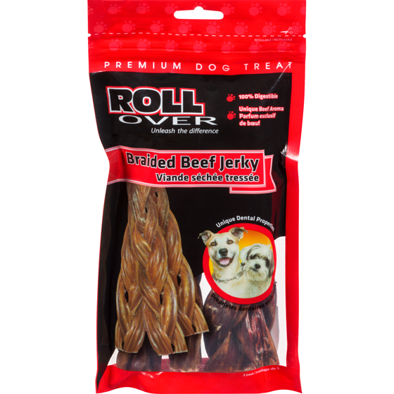 Rollover Premium Dog Treat Braided Beef Jerky 1 ea, $17.49/1ea