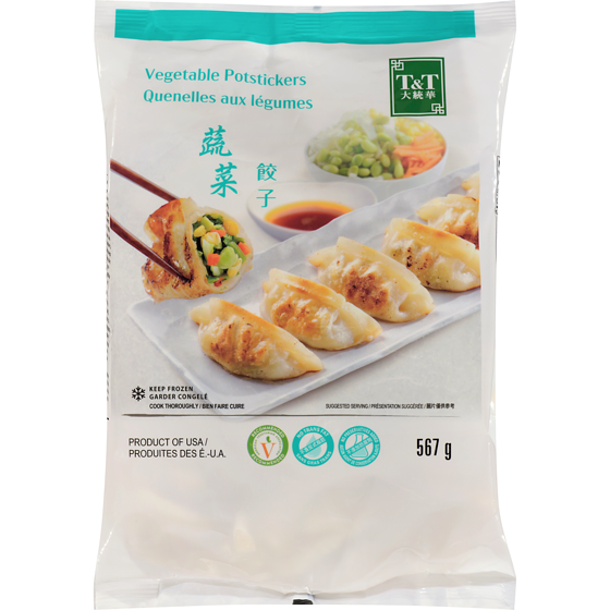 T&T Vegetable Potstickers 567 g, $0.88/100g