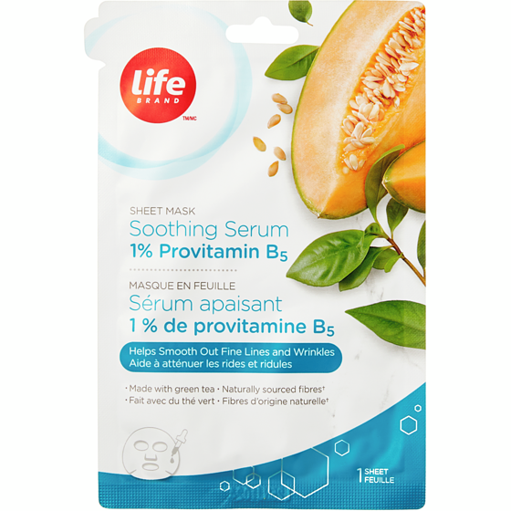 Life Brand 1% Provitamin B5 Soothing Serum Sheet Mask 1 ea, $4.00/1ea