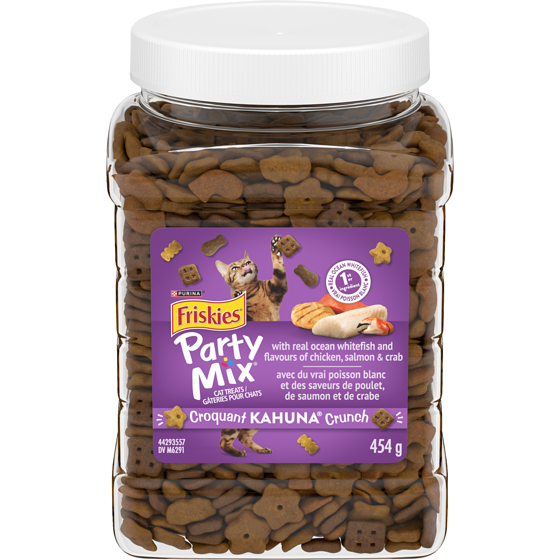 Purina Friskies gâteries pour chats croquant kahuna avec du vrai poisson blanc 454 g, 1,65 $/100g