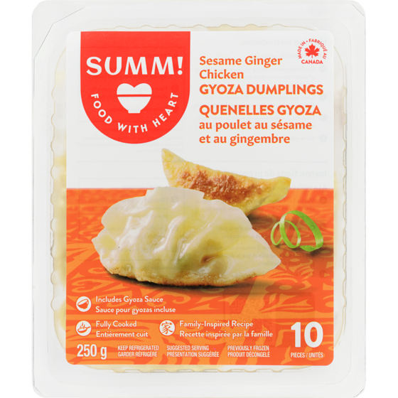 Sum-m Sesame Ginger Chicken Gyoza Dumplings 250 g, $2.12/100g