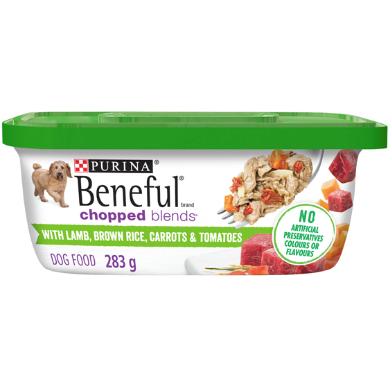 Purina Beneful Chopped Blends Lamb, Brown Rice, Carrots and Tomatoes, Wet Dog Food 283 g, $1.23/100g