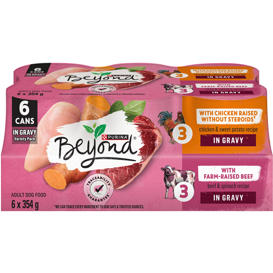 Purina Beyond In Gravy Wet Dog Food Variety Pack 6 Count 2.12 kg, $1.04/100g