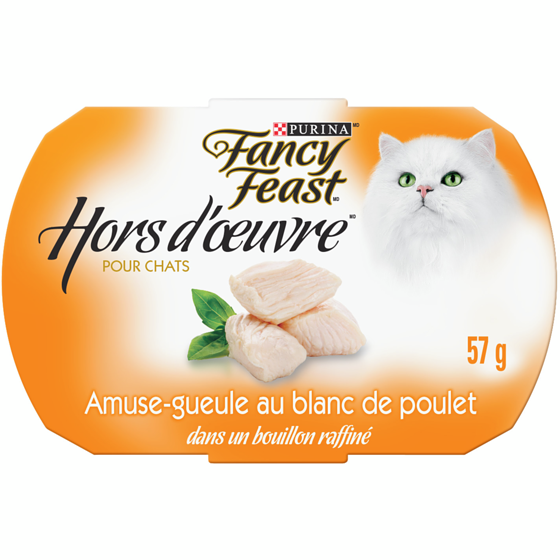 Purina Fancy Feast hors d'œuvre gâteries pour chats amuse-gueule au blanc de poulet 57 g, 4,02 $/100g