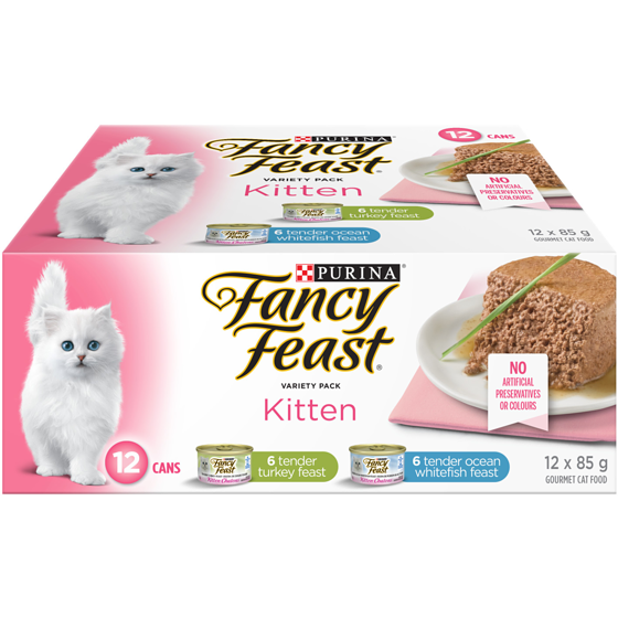 Purina Fancy Feast Kitten Variety Pack, Wet Kitten Food 1.02 kg, $1.27/100g
