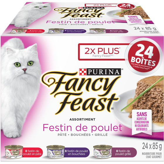 Purina Fancy Feast festin de poulet emballage assorti, nourriture humide pour chats 2.04 kg, 1,08 $/100g