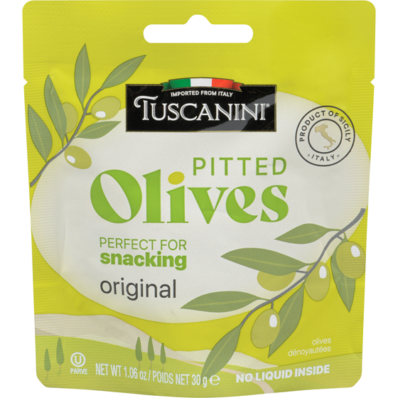 Tuscanini Pitted Olives, Original 30 g, $9.97/100g