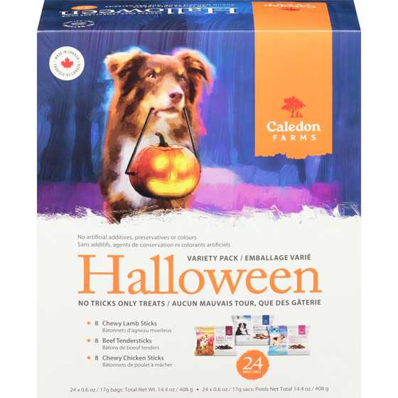 Caledon Farms All Natural Dog Treats Halloween Variety Pack 408 g, $3.67/100g