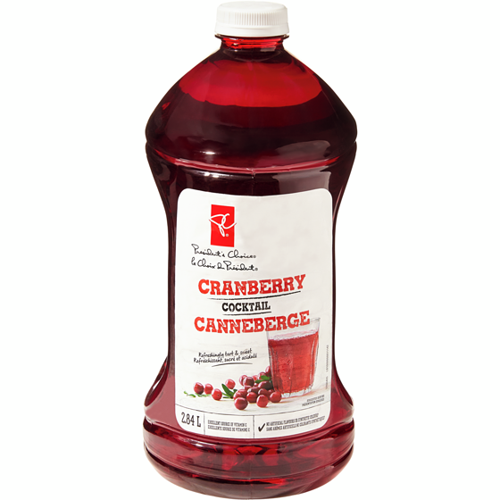 President's Choice Cranberry Cocktail 2.84 l, $0.21/100ml