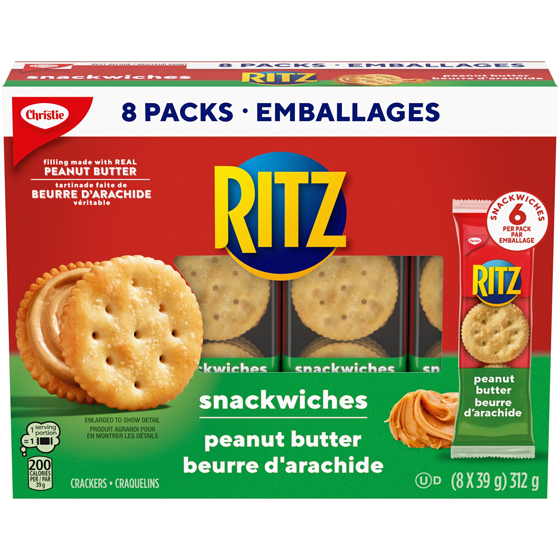 Christie Snackwiches RITZ au beurre d’arachide 312 g, 1,44 $/100g