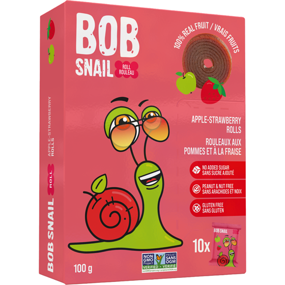 Bob Snail Apple-Strawberry Rolls 100 g, $4.50/100g