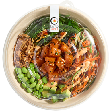 Bento Salmon Poke Bowl 437 g, $3.20/100g