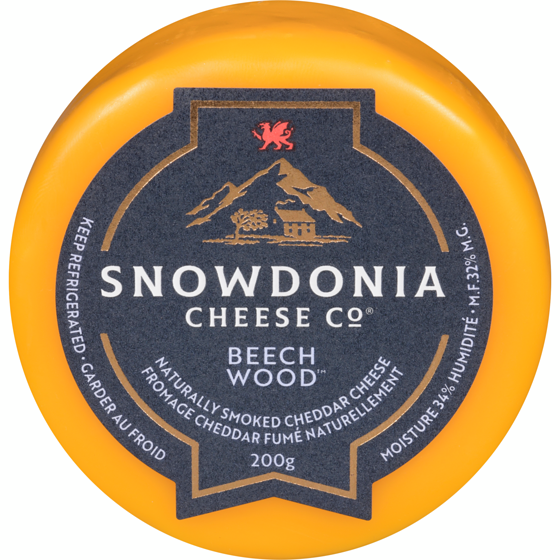 Snowdonia Naturally Smoked Cheddar Cheese Beech Wood 32% M.F. 200 g, $6.00/100g