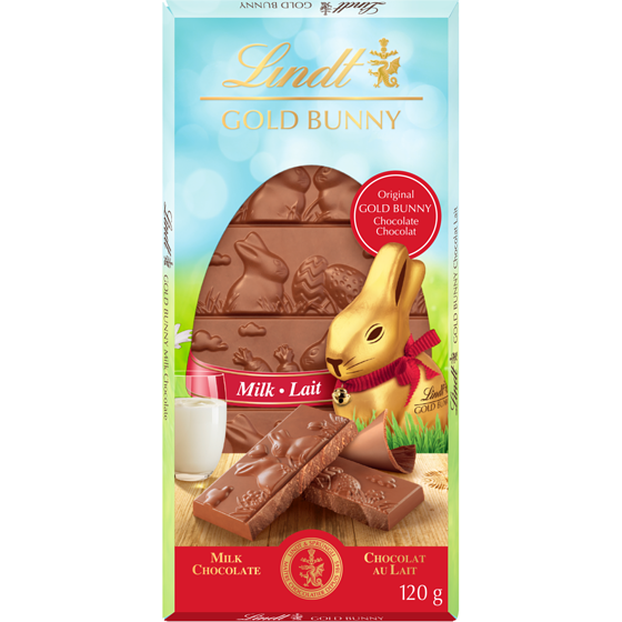 Lindt GOLD BUNNY Milk Chocolate Bar 120 g, $5.00/100g