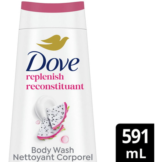 Dove Body Wash Replenishing Dragon Fruit & Coconut Cream, 591 ml, $2.03/100ml