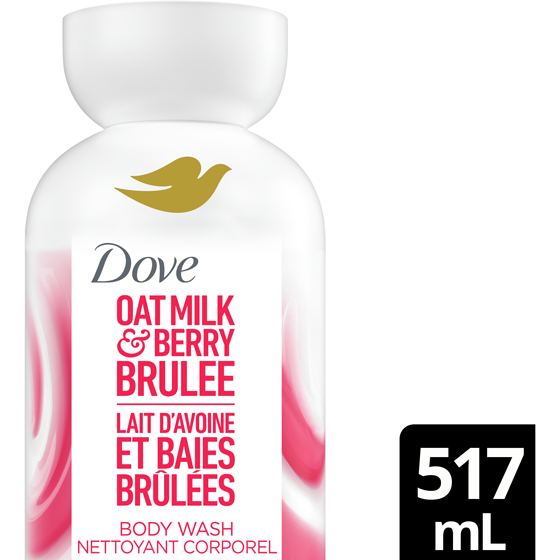Dove Plant Milk Cleansing Body Wash Oat Milk & Berry Brulee, 517 ml, $2.51/100ml