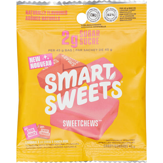 Smart Sweets Bonbons sweetchews 45 g, 11,09 $/100g