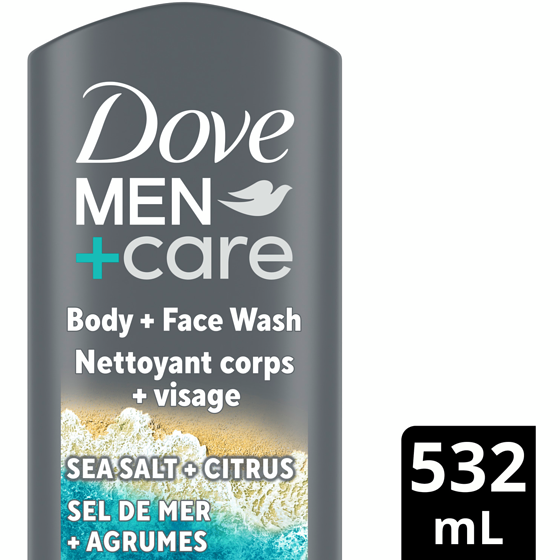 Dove Body and Face Wash Exfoliating Sea Salt + Citrus 532 ml, $1.78/100ml