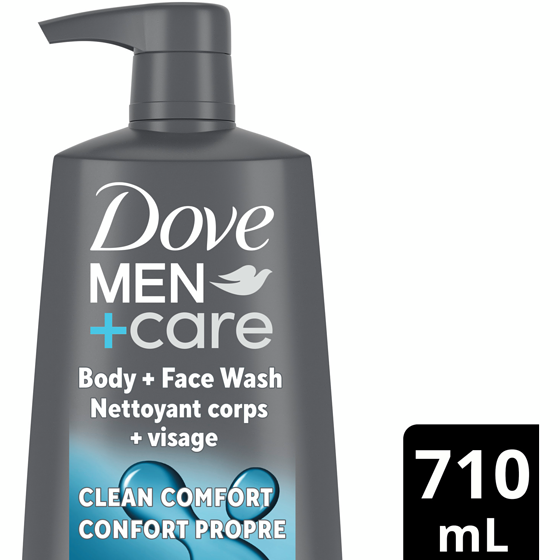 Dove Men+Care Hydrating Clean Comfort Body + Face Wash 710 ml, $1.83/100ml