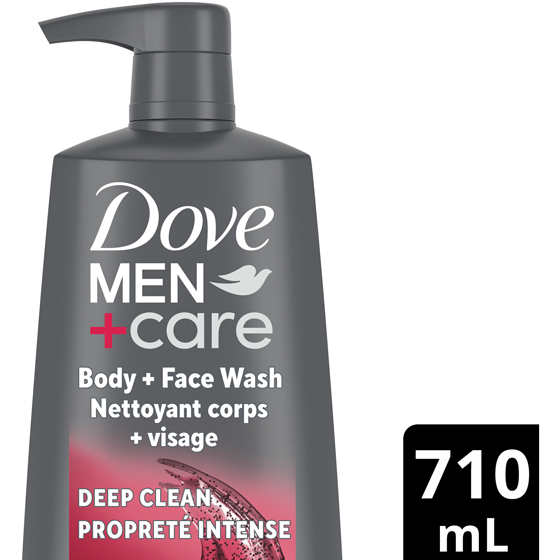 Dove Exfoliating Deep Clean Body and Face Wash  710 ml, $1.83/100ml