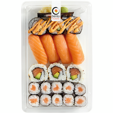 Bento Salmon Sushi Combo (After 11am) 377 g, $4.24/100g