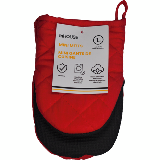 InHouse 2 Pack Mini Mitts Red 2 ea, $3.50/1ea