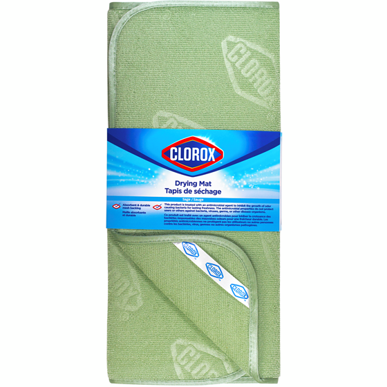 Clorox Tapis De Séchage Embossé Avec Dossier En Maille Sage 1 ea, 10,00 $/1ch
