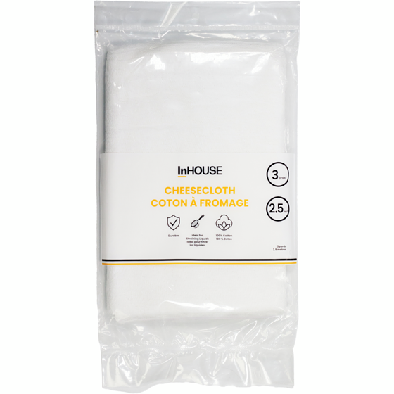 InHouse 3 Yards Cheesecloth White 1 ea, $4.00/1ea