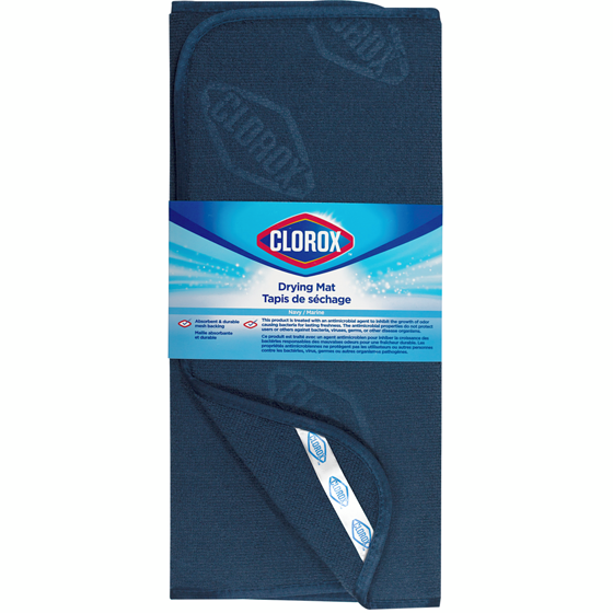 Clorox Embossed Drying Mat With Mesh Backing Navy 1 ea, $10.00/1ea
