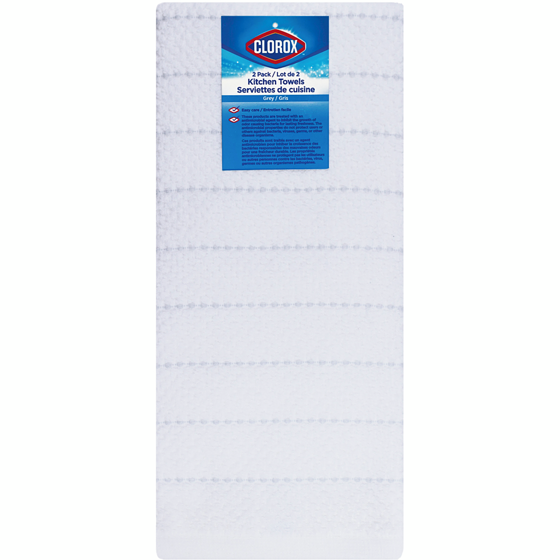 Clorox Torchon De Cuisine Basic Gris 2 ea, 7,50 $/1ch