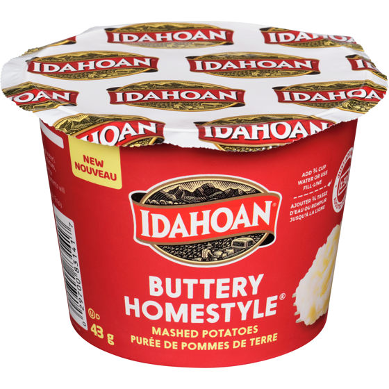 Idahoan Buttery Homestyle Mashed Potatoes 43 g, $6.49/100g