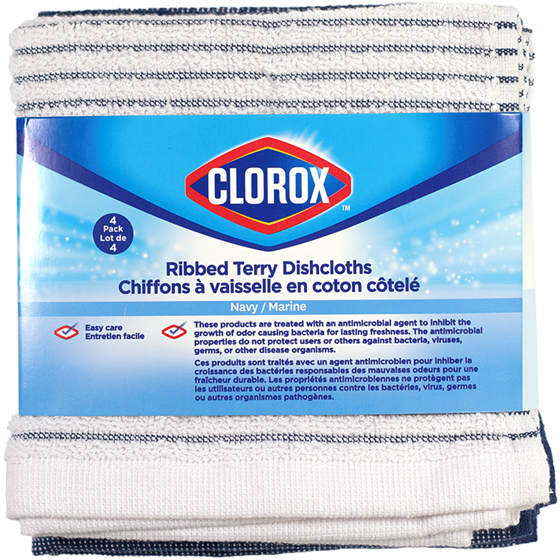 Clorox Lot De 4 Lingettes Côtelées Marine 4 ea, 3,75 $/1ch