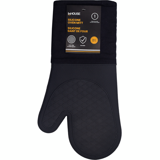 InHouse Premium Silicone Oven Mitt Charcoal 1 ea, $9.00/1ea