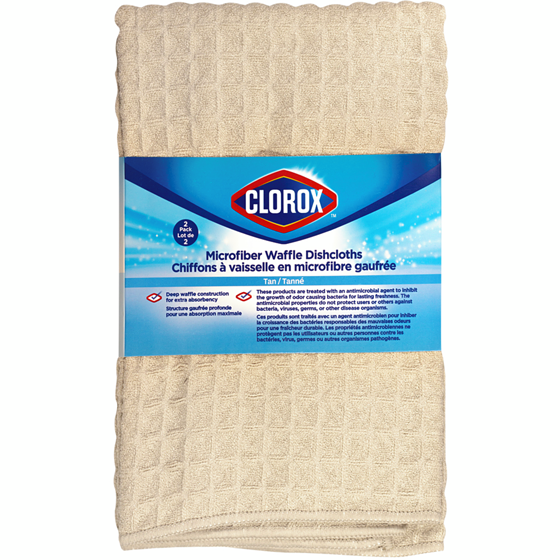 Clorox Lot De 2 Lingettes En Microfibre Gaufré Profond Tan 2 ea, 7,50 $/1ch