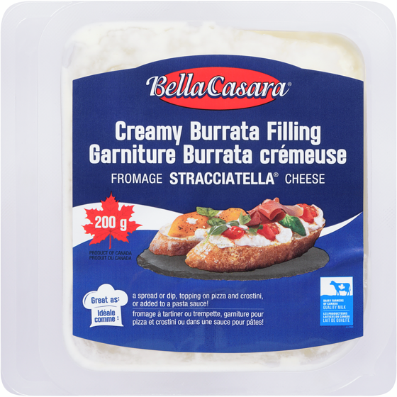 Bella Casara Soft Creamy Italian Cheese Stracciatella 200 g, $4.00/100g