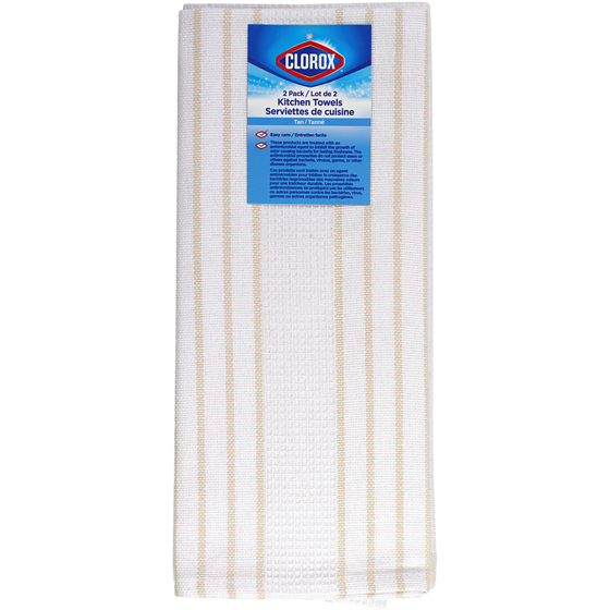 Clorox Lot De 2 Torchons De Cuisine Gaufré À Tissage Plat Tan 2 ea, 7,50 $/1ch